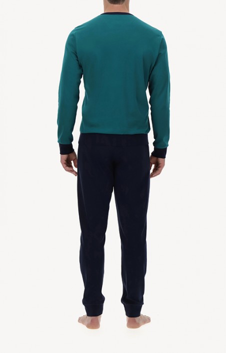 Pigiama lungo serafino linea Basic