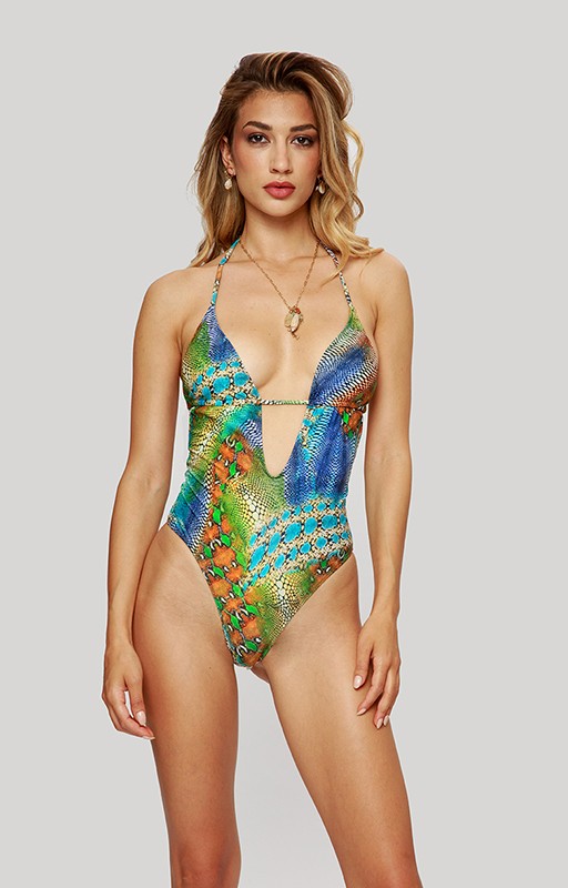 Monokini intero EMERALD PYTHON by 4giveness