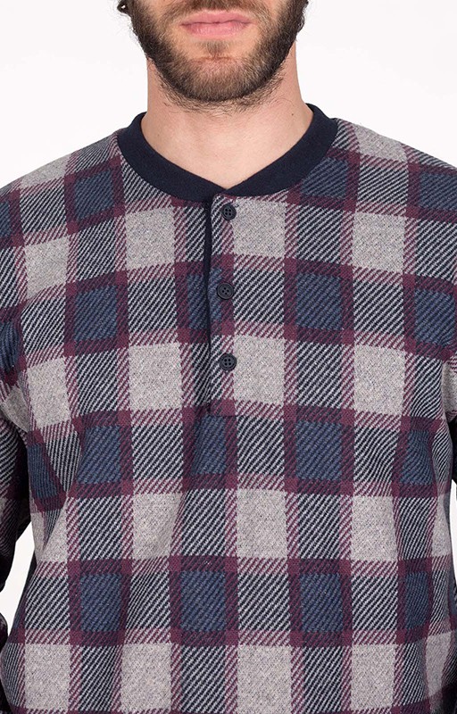 Pigiama uomo in confortevole jacquard di cotone...