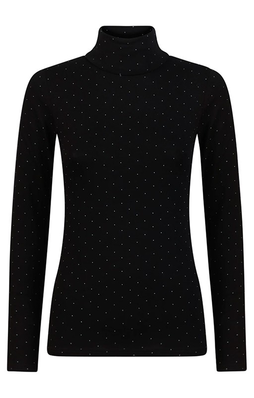 Maglia dolcevita Ragno a pois in Eco Viscosa DL80AK