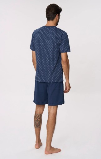 Pigiama uomo in trittico Ragno in jersey di cotone Lavender Lustre 2