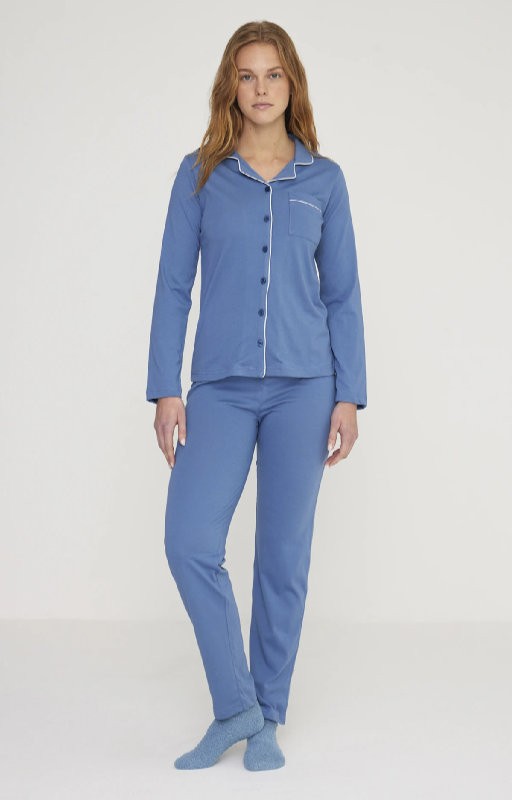 Pigiama donna invernale Noi di Notte a taglio uomo Lilly FA008904