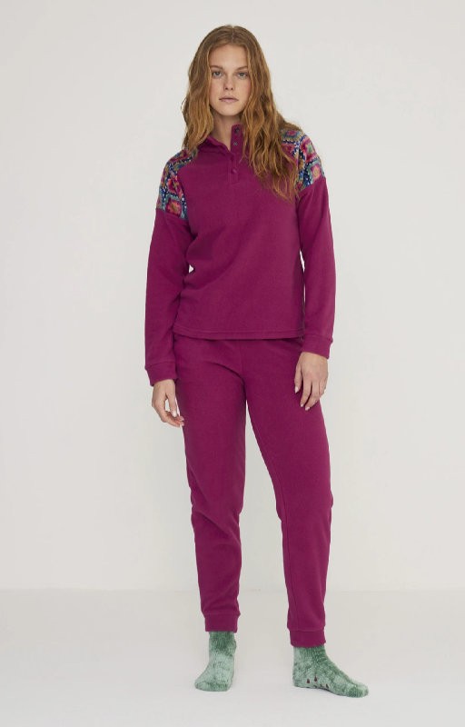 Women's pyjamas Noi di Notte in fleece Folk FA008774