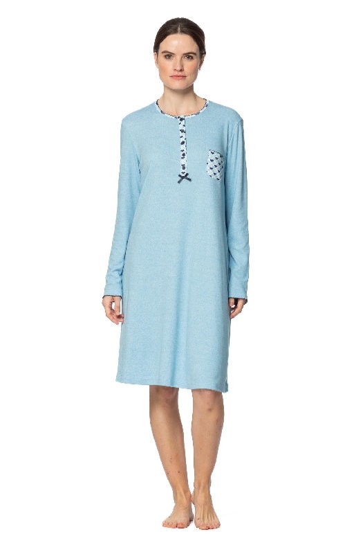 Nightshirt Senoretta with 5-button collar