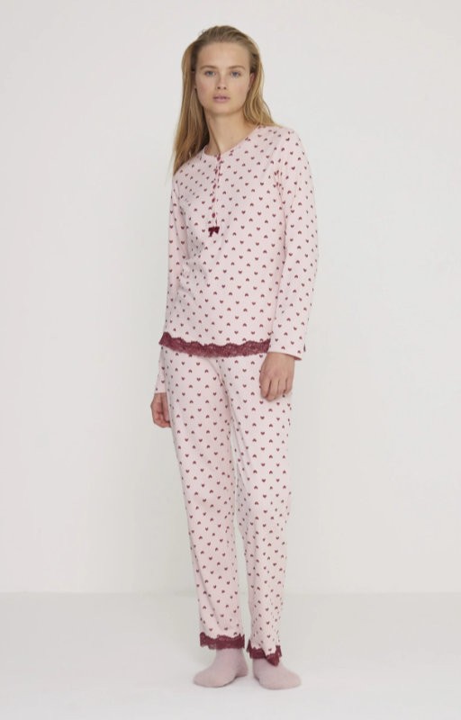 Women's pyjamas in warm cotton Petit Coeur FA008787