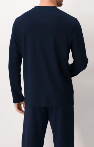 Men's pyjamas Perofil in warm cotton with serafino collar 2