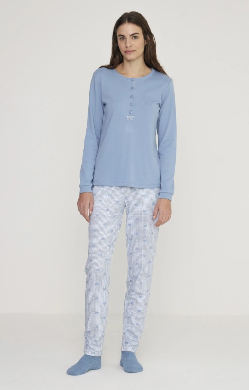 Women's pyjamas We at night in warm cotton Heart