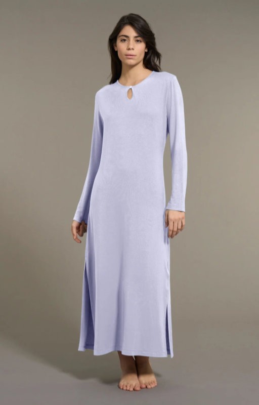 Long nightgown Ragno in interlock micromodal