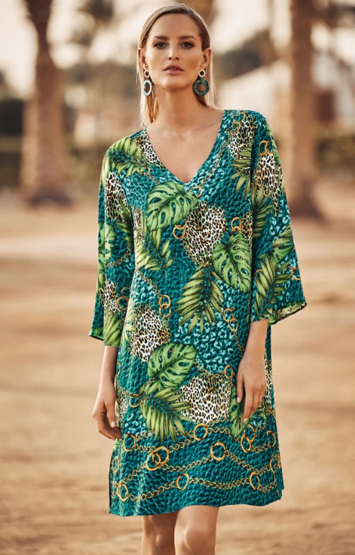 Beach tunic Charmline Jungle pattern