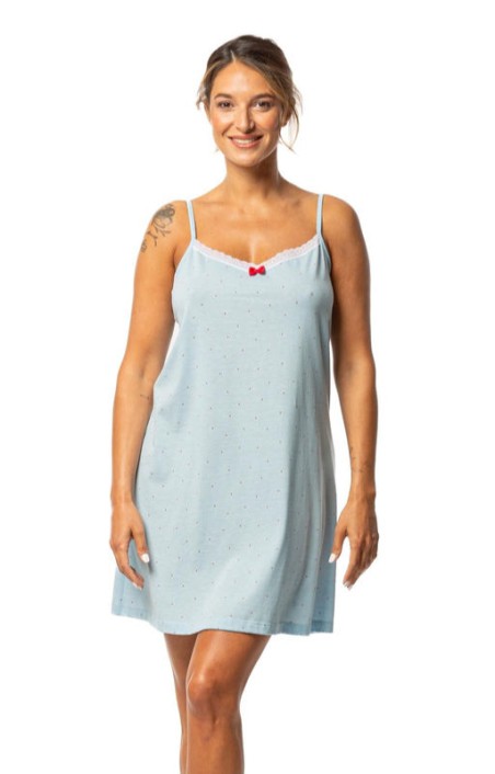 Short nightgown Senoretta with thin straps