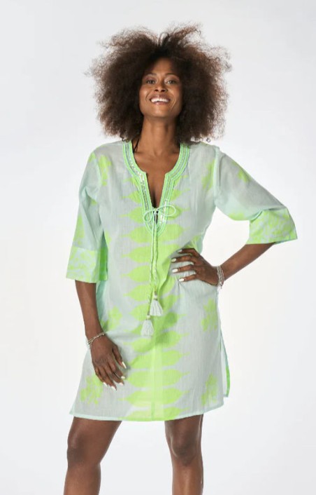 Boho Chic Caftan Aqua Lime de I Caftani by Roby Zu