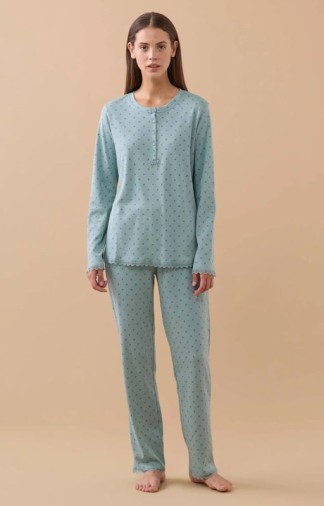Pigiama donna Noi di Notte in caldo cotone Cuore
