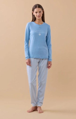 Pigiama da donna Noi di Notte in caldo cotone Poule 2