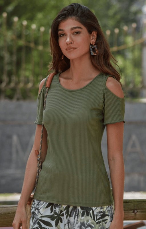 Maglia da donna Janira a maniche corte Angel nera