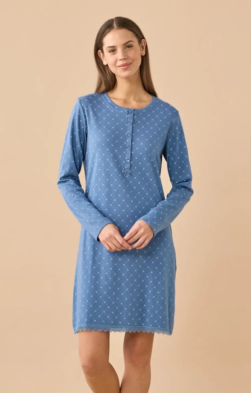 Noi di Notte winter nightshirt in warm cotton...
