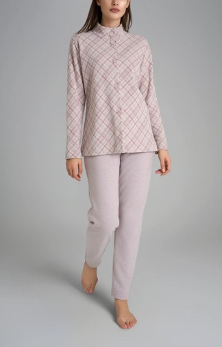 Pigiama aperto invernale in eco-pile Ragno fantasia Mirtillo