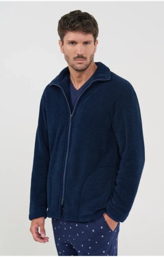 Giacca da camera Lohe in morbido tessuto con zip