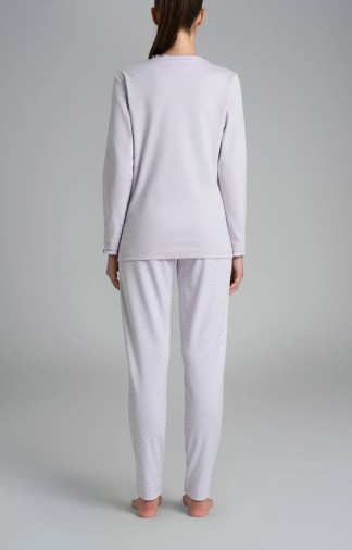 Pigiama da donna Ragno collo serafino in interlock di cotone 2