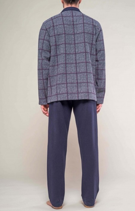 Pigiama cardigan in morbido jacquard by Alpina